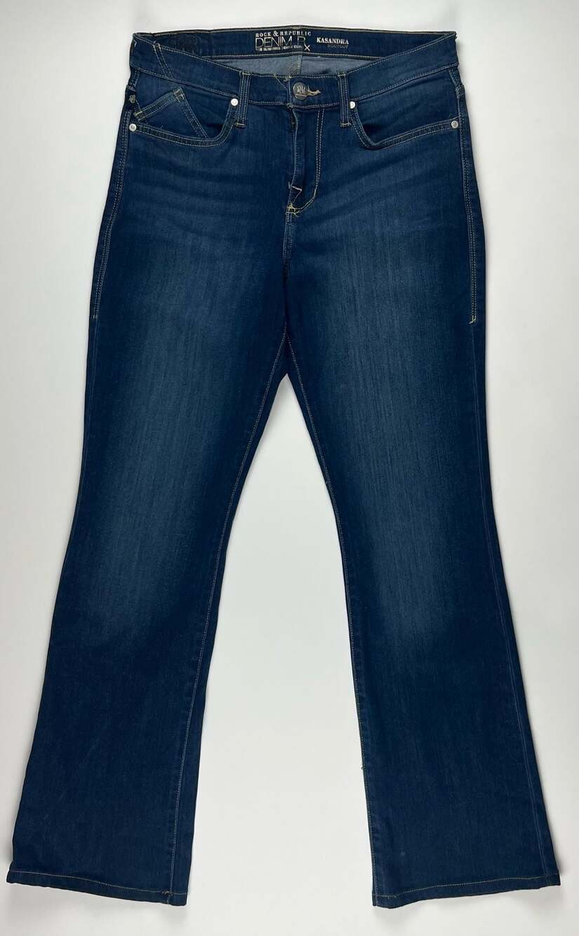 Rock & Republic Kasandra Bootcut Denim R Jeans Size 10 Short